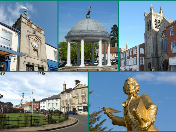 compilation of views of the five market towns in Breckland